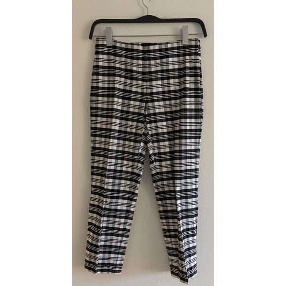 Talbots Black and White Plaid Ankle Pull On Pants Size 4 Petite - Picture 2 of 10